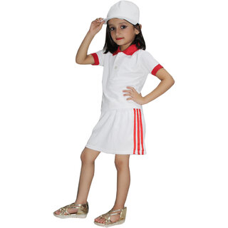 Kaku Fancy Dresses Sania Mirza,Tennis Player,National Hero Costume For Kids School Annual function/Theme Party