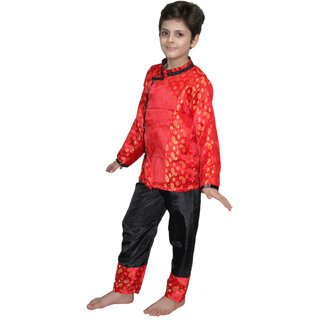                      Kaku Fancy Dresses  Chinese Boy Traditional Wear,Global Costume For Kids                                              