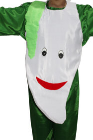 Kaku Fancy Dresses Radish Vegetables Costume only cutout with Cap For Kids Annual function/Theme Party/Competition