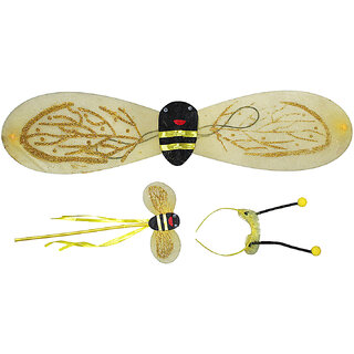                       Kaku Fancy Dresses Honey Bee Wing For Kids School Annual function/Theme Party/Competition/Stage Shows                                              