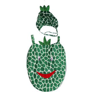 Kaku Fancy Dresses Pineapple Fruits Costume only cutout with Cap For Kids Annual function/Theme Party/Competition