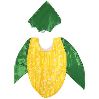                       Kaku Fancy Dresses Corn Vegetables Costume only cutout with Cap For Kids Annual function/Theme Party/Competition                                              