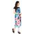 BLANCORA Women's Digital Printed Multicolor Short Sleeve Straight Stitched Crepe Kurti