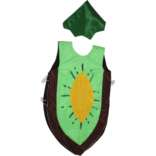                       Kaku Fancy Dresses Kiwi Fruits Costume only cutout with Cap For Kids Annual function/Theme Party/Competition                                              