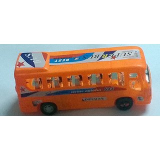 children special toy 7'' Die Cast Metal deulex  Bus - Pack Of 1, Color May Vary