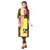 BLANCORA Women's Digital Printed 3/4th Sleeve Multicolor Straight Crepe Kurti