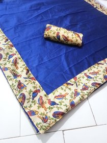 printed border chanderi cotton saree with printed blouse piece