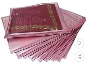 Set Of 12 Transparent Saree Covers