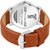 True Colors TC Brown Leather Men Analog Strap Quartz Watch For Men