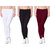 Lili Ultra Super Soft 220 GSM Stretch Bio Wash Ankle Length Leggings Regular Sizes 20 Plus Solid Colors Pack of 3
