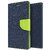 Mercury Goospery Fancy Diary Wallet Flip Case Cover for LeEco Le 1s - Blue/Green