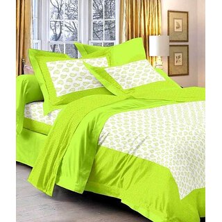 UniqChoice 100% Cotton traditional Printed King Size Double bedsheet With 2 Pillow Cover