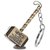 Charismacart Thor Hammer Bronze Premium Metal Key Chain Key Chain