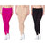 Omikka Ultra Super Soft 220 GSM Stretch Bio Wash Ankle Length Leggings Regular Sizes 20 Plus Solid Colors Pack of 3