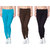 Omikka Ultra Super Soft 220 GSM Stretch Bio Wash Ankle Length Leggings Regular Sizes 20 Plus Solid Colors Pack of 3