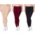 Omikka Ultra Super Soft 220 GSM Stretch Bio Wash Ankle Length Leggings Regular Sizes 20 Plus Solid Colors Pack of 3