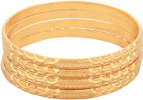 Shine Art Gold Plated Traditional Unique Fancy Designer Bangles  Cada set of 4pcs for women.( All Size Available)
