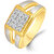 Sukai Jewels Royal Look Diamond Studded Gold Plated Alloy & Brass Cz American Diamond Finger Ring for Men [SFR119G]
