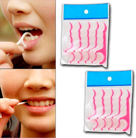 50 pcs High Quality Right Angle Oral Care Dental Floss Toothpick Floss Teeth Clean toothpick Set