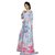 Nirosaa Grey Weightless Georgette Digital Floral Print Designer Saree With