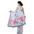 Nirosaa Grey Weightless Georgette Digital Floral Print Designer Saree With