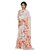 Nirosaa Beige Weightless Georgette Digital Floral Print Designer Saree With Unstitched Blouse Piece