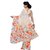 Nirosaa Beige Weightless Georgette Digital Floral Print Designer Saree With Unstitched Blouse Piece