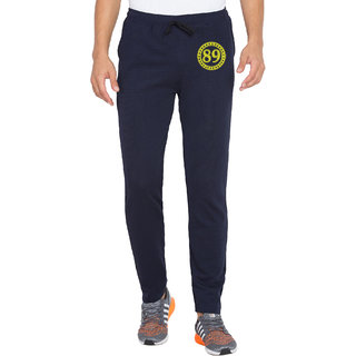 Cliths Mens Printed Navy Blue Dri Fit Tights Trackpants for Yoga Gym and Active Sports Fitness
