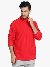Kotty Men's Red High Neck Sweatshirts
