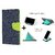 Wallet Flip Cover For Microsoft Lumia 530 ( BLUE ) With Multi-Angle Pyramids Shape Phone Holder