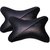 Auto Addict Car Neck Rest Pillow Cushion Grey Black Set of 2 Pcs For Maruti Suzuki 800