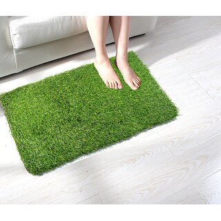 Green Nature and Floral Polyester Door Mat (60 cm x 40 cm) - Set Of 1