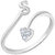 Sukai Jewels Initial 'S' Heart Rhodium Plated Alloy  Brass Cubic Zirconia Alphabet Ring for Women  Girls SAFR213R