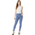 Miss Chase Women's Blue Skinny Fit High Rise Clean Look Regular Length Ice Wash Stretchable High Waist Denim Jeans