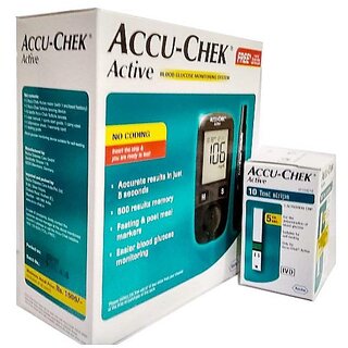                       ACCU-CHEK ACTIVE 10 TEST STRIPS WITH THIS PACK                                              
