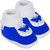 Neska Moda Baby Boys And Baby Girls Blue Soft Slip On Booties For 0 To 6 Months BT378