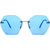 Zyaden Blue Oversized Unisex Sunglasses 180