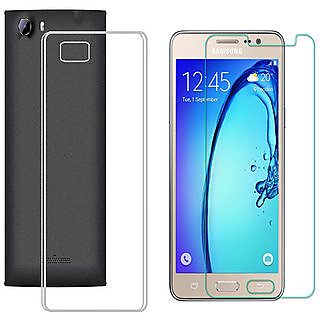 Hard Plactic Transparent Back Cover with 25HD Tempered Glass for Samsung Galaxy Note 4 edge
