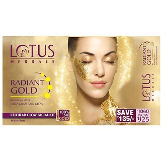 Lotus herbals radiant gold glow facial kit
