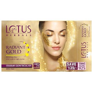 Lotus herbals radiant gold glow facial kit
