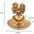 Gifts  Decor Antique Gold Plated Hand Diya with Laxmi Ganesh Ji Idol