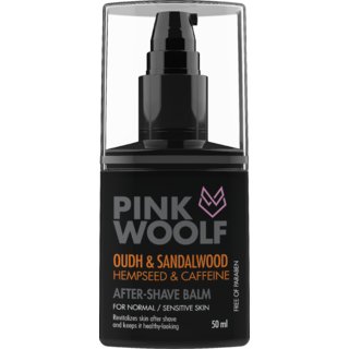 Pink Woolf Luxury After Shave Balm Oudh Sandalwood Soothes Moisturizes Shaved Skin Does Not Dry 50ml
