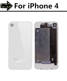 iPhone 4/ 4G Replacement Rear Glass Back Cover Battery Door white