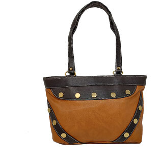 RISH Dual Colour Small Handbag - Brown & Black