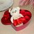Valentine's Day Gift Heart Shape Box with Teddy and Roses For Your Lover