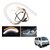 Auto Addict 2PCS 60cm (24) Car Headlight LED Tube Strip, Flexible DRL Daytime Running Silica Gel Strip Light, DC 12V Soft Tube Lamp Fancy Light,(Yellow,White) For Maruti Suzuki Omni