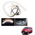 Auto Addict 2PCS 60cm (24) Car Headlight LED Tube Strip, Flexible DRL Daytime Running Silica Gel Strip Light, DC 12V Soft Tube Lamp Fancy Light,(Yellow,White) For Maruti Suzuki Eeco