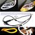 Auto Addict 2PCS 60cm (24) Car Headlight LED Tube Strip, Flexible DRL Daytime Running Silica Gel Strip Light, DC 12V Soft Tube Lamp Fancy Light,(Yellow,White) For Maruti Suzuki Eeco