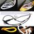 Auto Addict 2PCS 60cm (24) Car Headlight LED Tube Strip, Flexible DRL Daytime Running Silica Gel Strip Light, DC 12V Soft Tube Lamp Fancy Light,(Yellow,White) For Maruti Suzuki Swift Dzire Type-2(2011-2017)