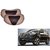 Auto Addict Car Neck Rest Pillow Cushion Beige, Brown Leatherite Set of 2 PcsFor Mahindra XUV 300